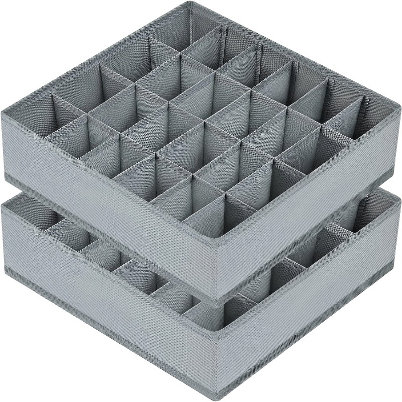 2Pcs 24-Compartment Fabric Soc - đánh giá và giá Sock Organizer Tray