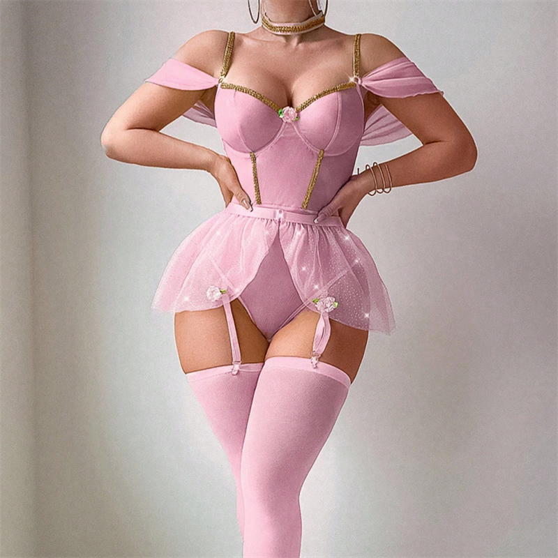 Shiny Bodysuit Lingerie Set Wo - đánh giá và giá Fishnet Stocking Women